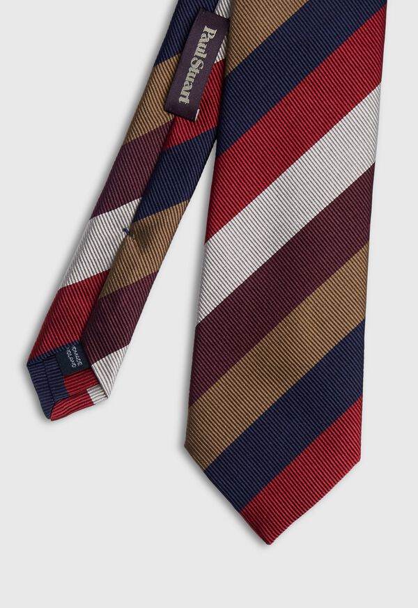 Paul Stuart Multi Color Bar Stripe Tie, image 1