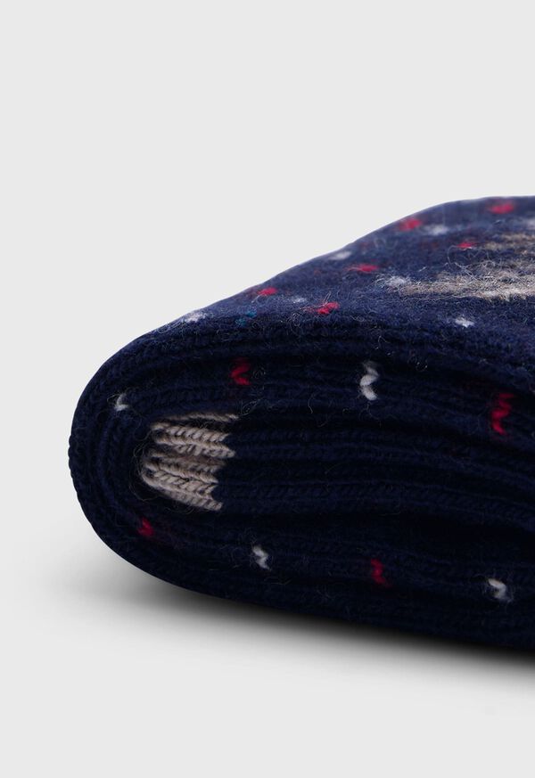 Paul Stuart Reindeer Motif Crew Sock, image 2