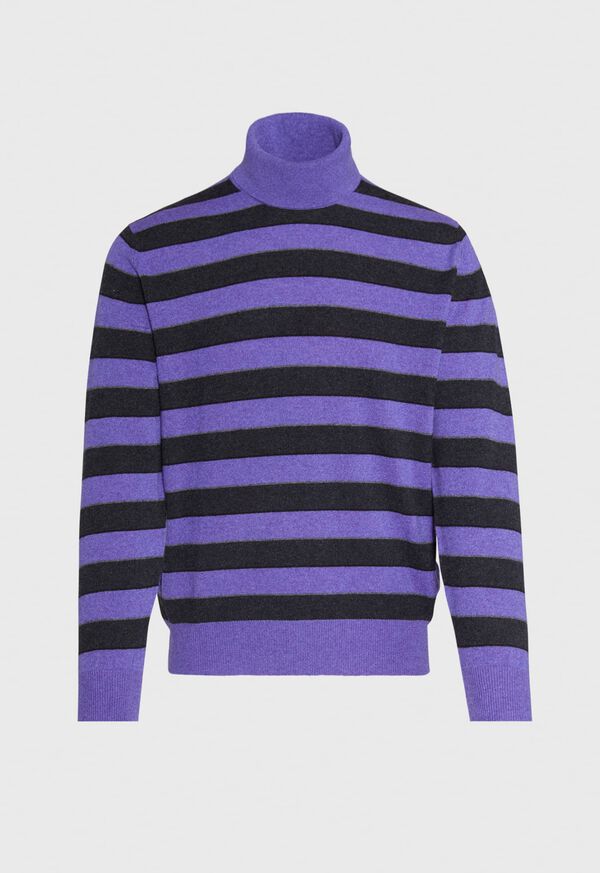 Paul Stuart Cashmere Regimental Stripe Turtleneck, image 1