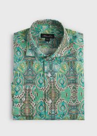 Paul Stuart Printed Paisley Linen Sport Shirt, thumbnail 1
