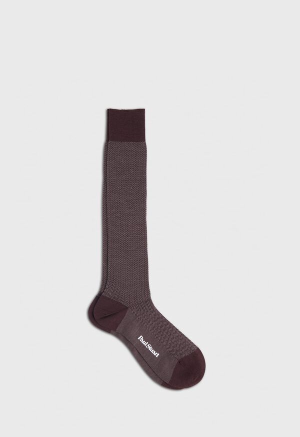 Paul Stuart Wool Blend Herringbone Sock, image 3