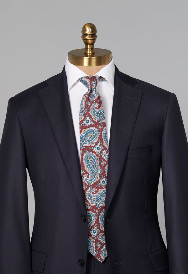 Paul Stuart Printed Silk Summer Tossed Pine Tie, image 2