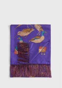 Paul Stuart Silk Pheasant Motif Scarf, thumbnail 1