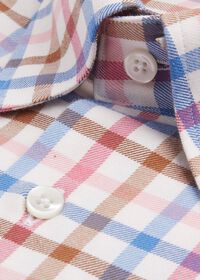 Paul Stuart Cotton Flannel 4-Color Check Sport Shirt, thumbnail 2