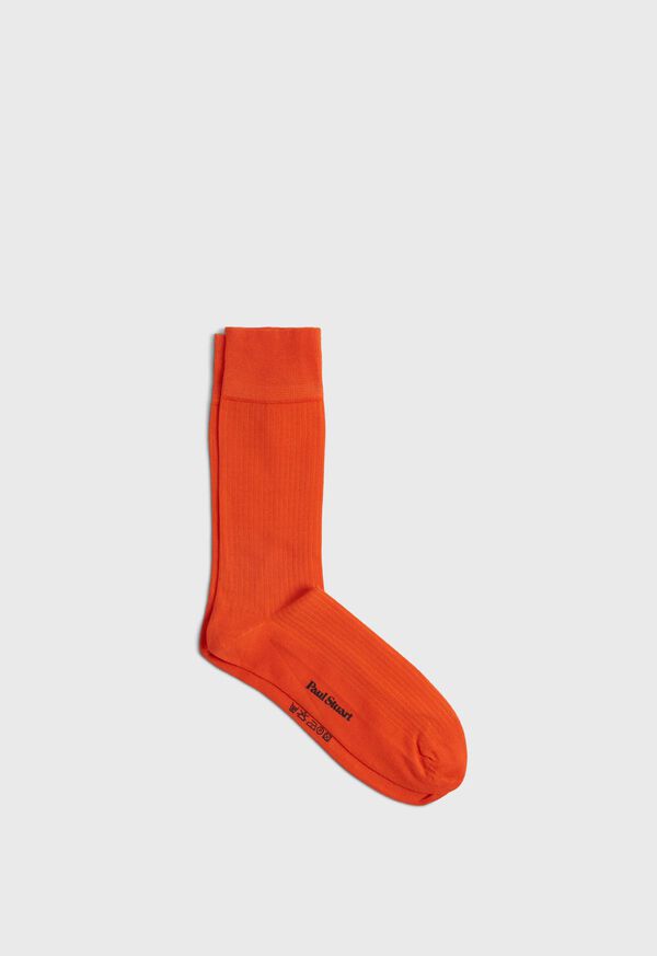 Paul Stuart Mercerized Cotton Ribbed Sock, image 1