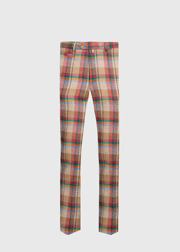 Paul Stuart Linen Plaid Dress Trouser