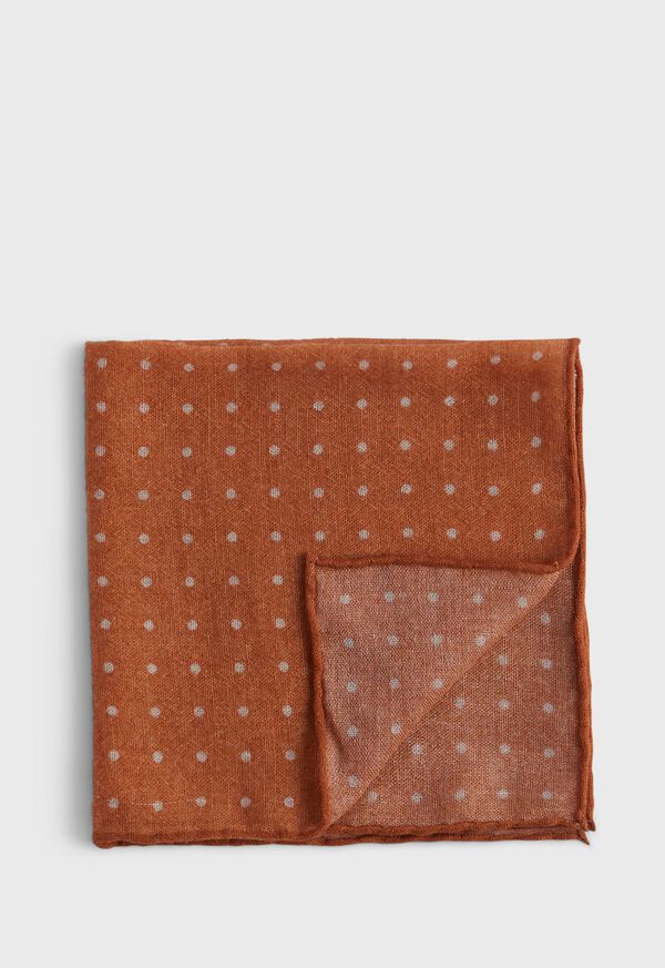 Paul Stuart Contrast Polka Dot Pocket Square, image 1