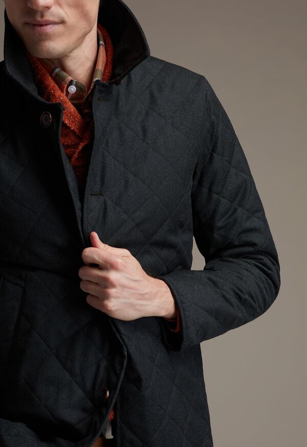 Paul Stuart Quilted Barn Coat with Hood, image 2
