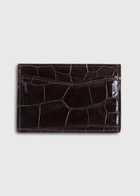 Paul Stuart Glazed Alligator Flat Card Case, thumbnail 2