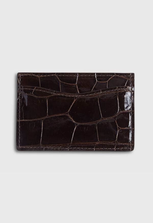 Paul Stuart Glazed Alligator Flat Card Case, image 2