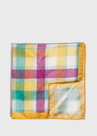 Paul Stuart Multi Plaid Pocket Square, thumbnail 1
