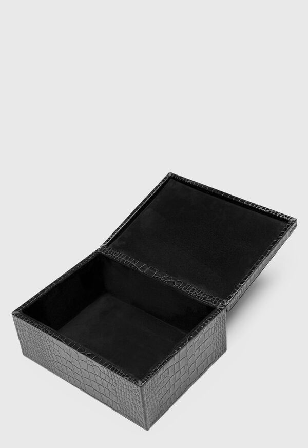 Paul Stuart Embossed Leather Jewelry Box, image 2