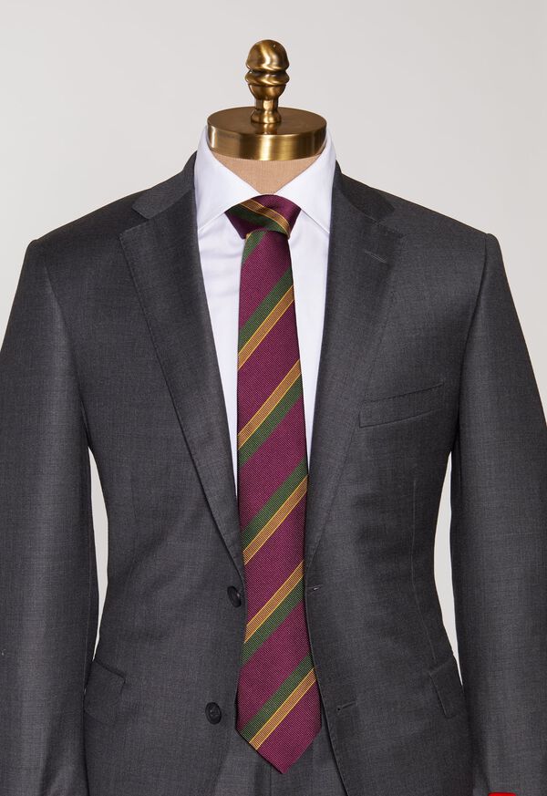 Paul Stuart Tricolor Stripe Tie, image 2