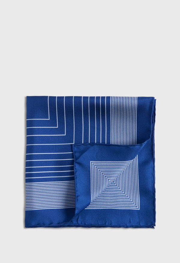 Paul Stuart Square Pattern Silk Pocket Square, image 1