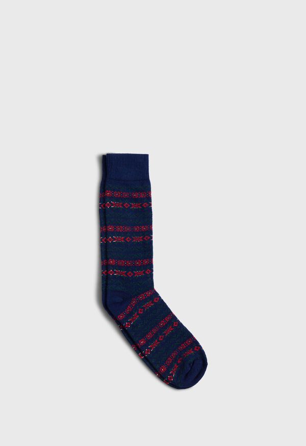 Paul Stuart Fair Isle Boot Sock, image 1