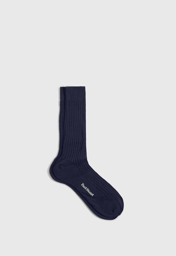 Paul Stuart Classic Merino Wool Ribbed Sock, image 1