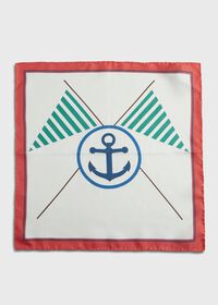 Paul Stuart Anchor Printed Silk Pocket Square, thumbnail 3