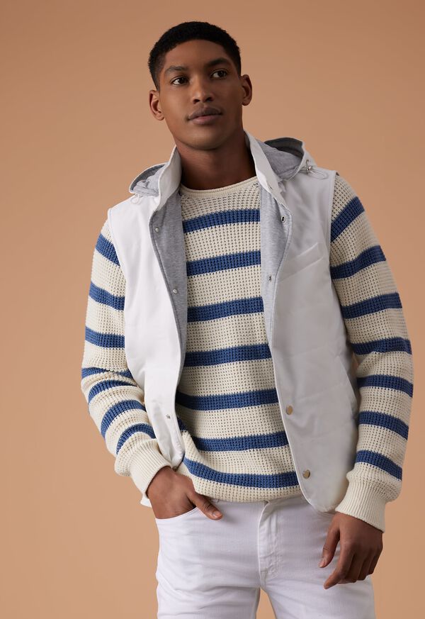 Paul Stuart Striped Cotton Crewneck Sweater, image 4