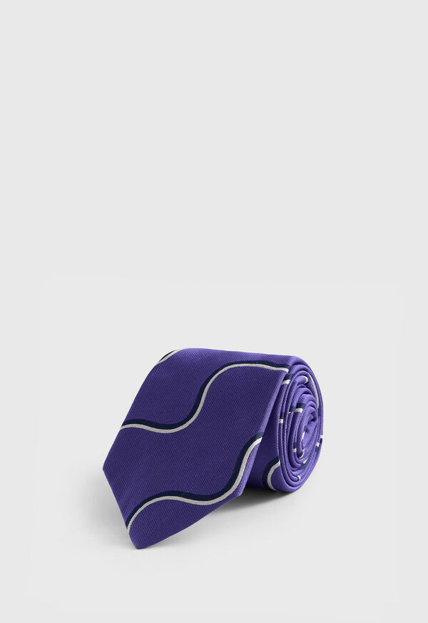 Paul Stuart Silk Deco Wave Tie, image 1
