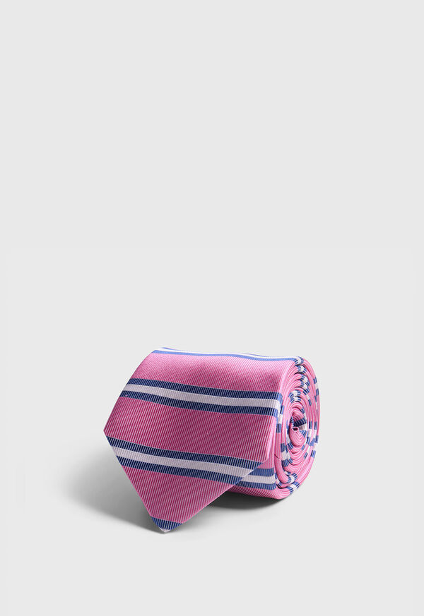 Paul Stuart Woven Silk Horizontal Bar Stripe, image 1