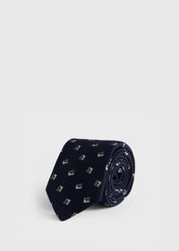 Paul Stuart Deco Square Woven Silk Tie, thumbnail 1