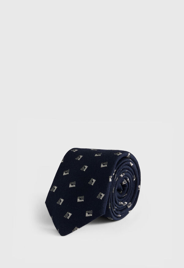 Paul Stuart Deco Square Woven Silk Tie, image 1