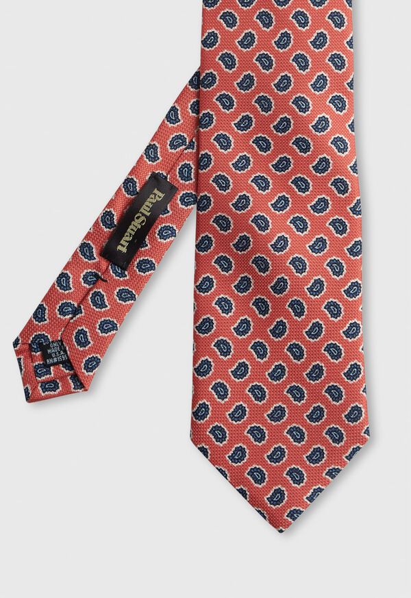 Paul Stuart Printed Silk Jacquard Small Pine Tie, image 1