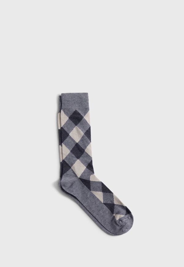 Paul Stuart Cotton Diamond Motif Sock, image 1