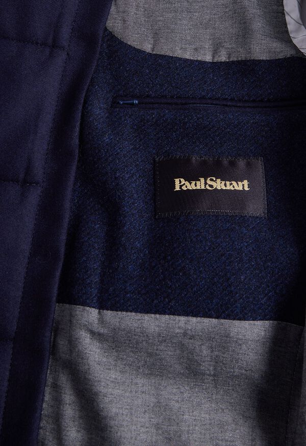 Paul Stuart Navy Wool Overcoat with Gilet, image 4