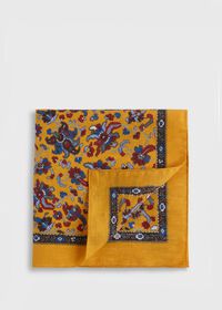 Paul Stuart Linen & Cotton Tapestry Print Pocket Square, thumbnail 1