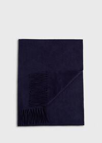 Paul Stuart Cashmere Solid Color Scarf with Embroidered Logo, thumbnail 8