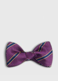 Paul Stuart Woven Silk Stripe Bow Tie, thumbnail 1