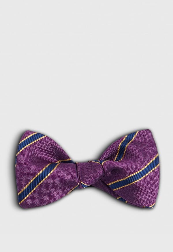Paul Stuart Woven Silk Stripe Bow Tie, image 1