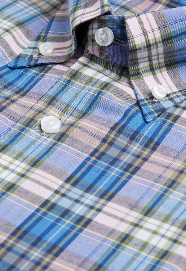 Paul Stuart Plaid Brushed Flannel Sport Shirt, image 2
