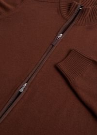 Paul Stuart Full Zip Cardigan with Suede, thumbnail 3