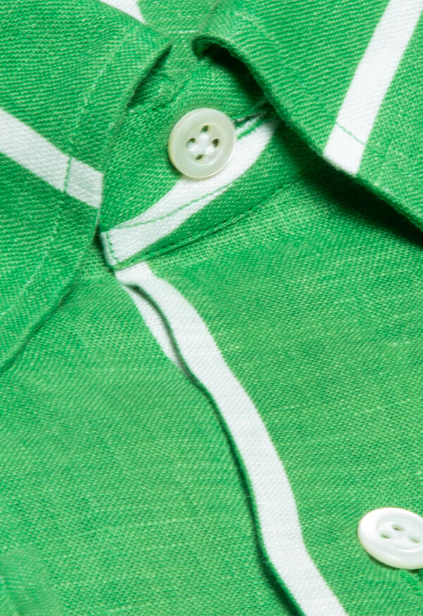 Paul Stuart Linen Striped Sport Shirt, image 2