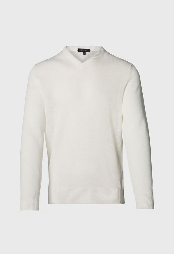 Paul Stuart Linen & Cotton V-Neck Sweater
