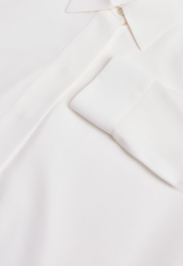 Paul Stuart Blouse With Popover Collar