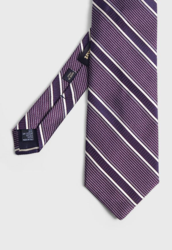 Paul Stuart Silk Jacquard Macclesfield Stripe Tie, image 1