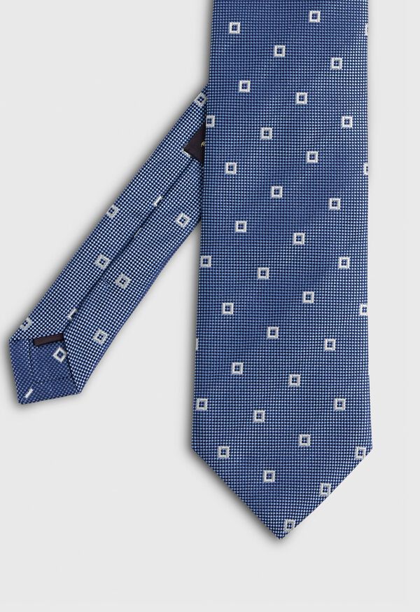 Paul Stuart Silk Jacquard Spaced Diamond Tie, image 1