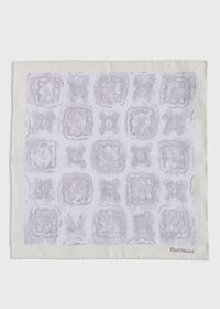 Paul Stuart Printed Linen Floral Pocket Square, thumbnail 2