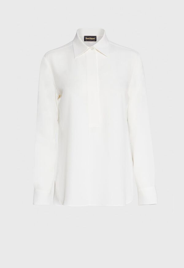 Paul Stuart Blouse With Popover Collar, image 1
