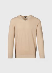 Paul Stuart Cotton Piqué V-Neck Sweater, thumbnail 1