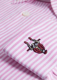 Paul Stuart Striped Oxford Logo Sport Shirt, thumbnail 3