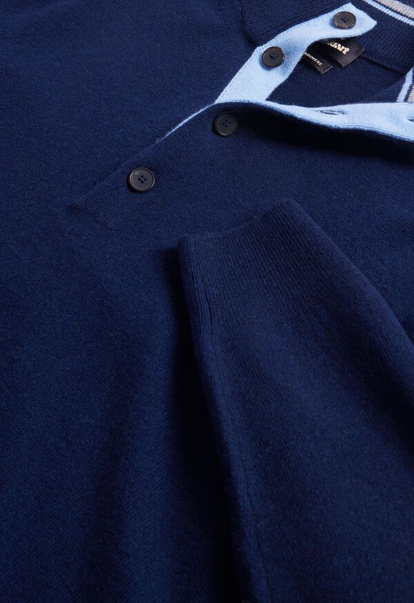 Paul Stuart Cashmere Button Mock Neck Sweater, image 2