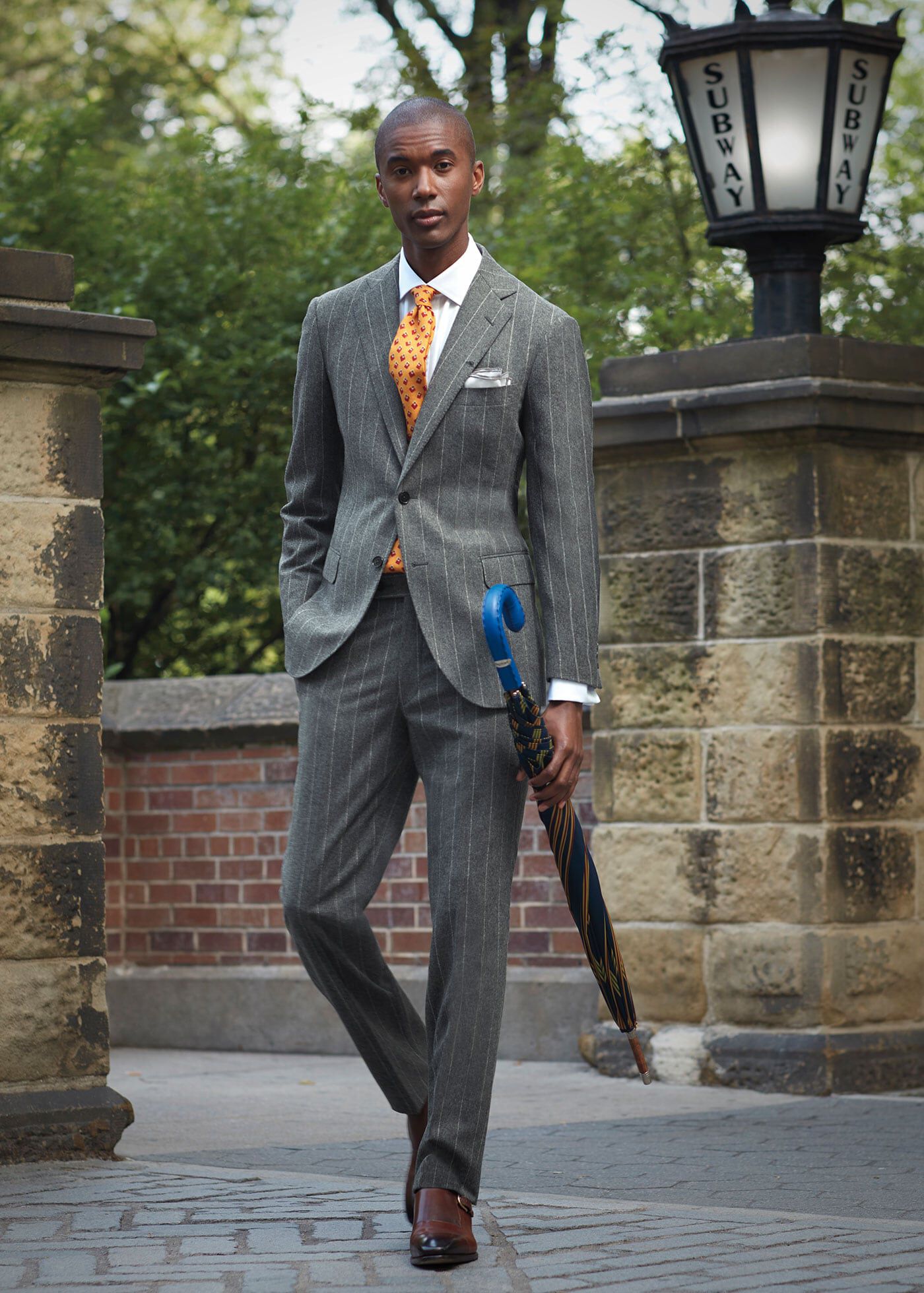 Grey Pinstripe Double Breasted Suit – Flex Suits