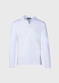 Paul Stuart Long Sleeve Linen Polo, thumbnail 1