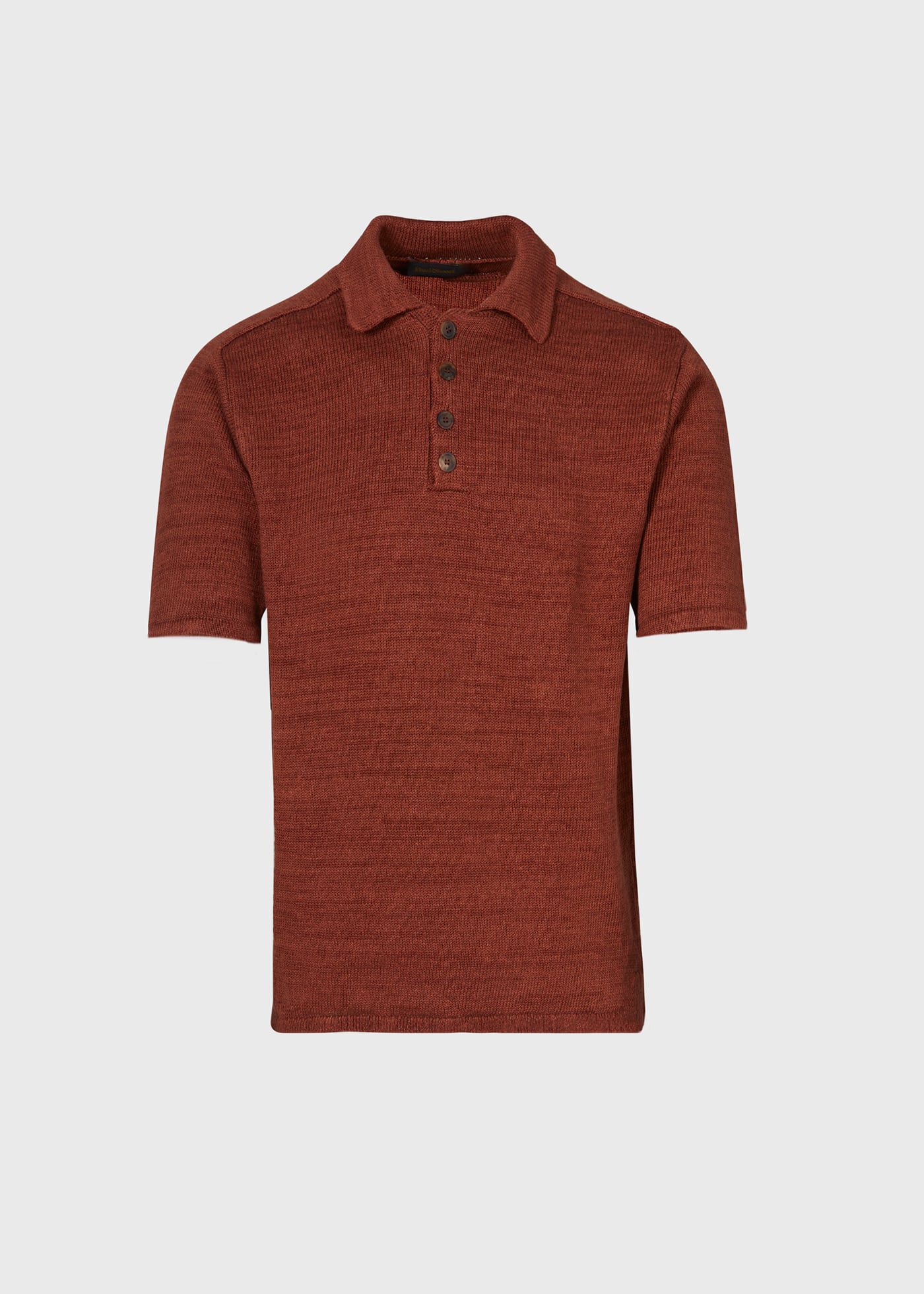 Mens knitted short sleeve polo shirts on sale