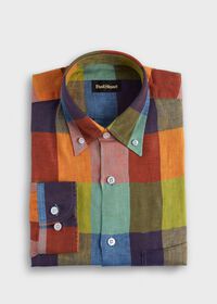 Paul Stuart Linen Buffalo Check Sport Shirt, thumbnail 1