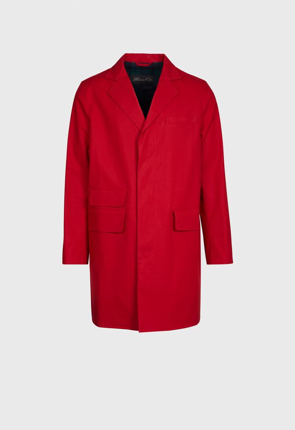 Paul Stuart Red Solid Waterproof Short Coat, image 1